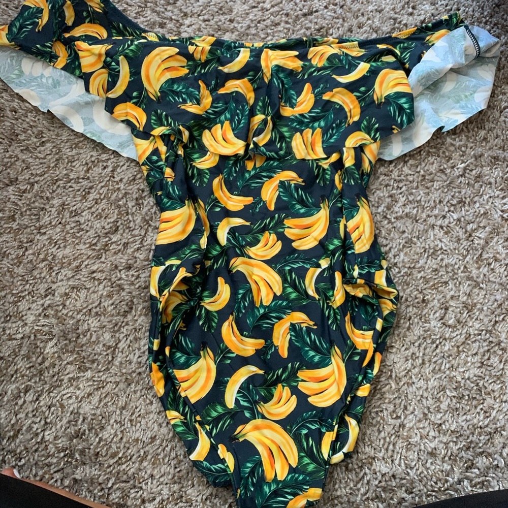 Show Me Your Mumu Banana Off the Shoulder Swimsuit